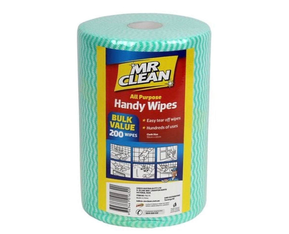 Mr Clean Handy Wipe - 200 Pack